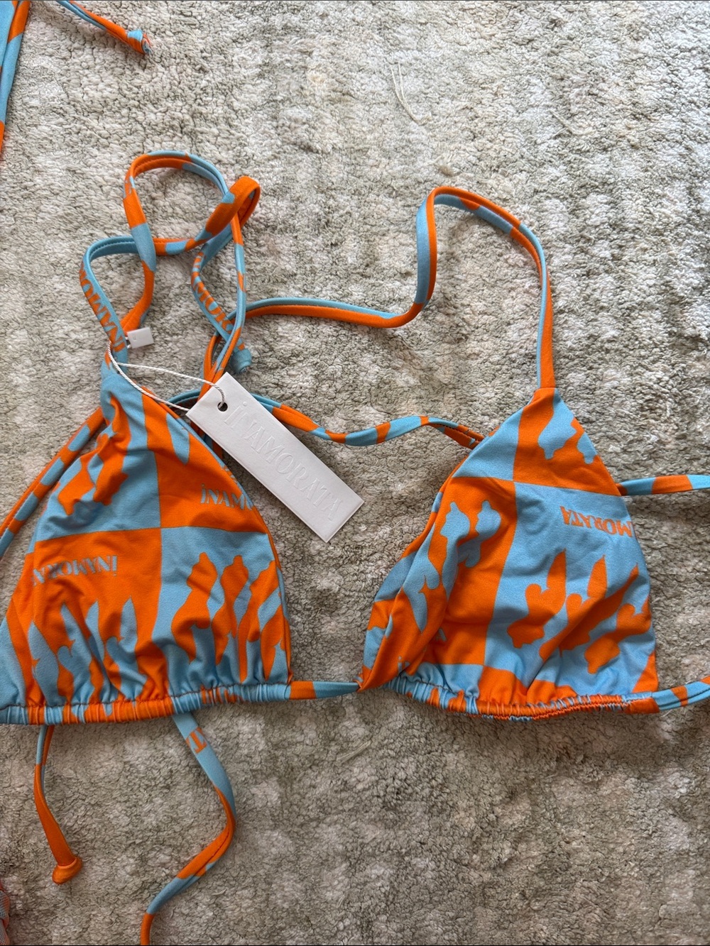 Inamorata Blue Orange Bikini Top